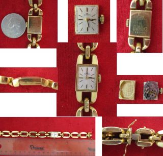 Vintage 18K Gold Ladies Bucherer Bracelet Wristwatch