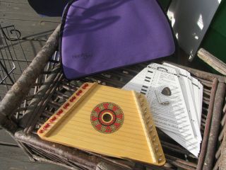 Hearth Song Melody Music Maker Lap Harp Auto 30 music card Case Pick