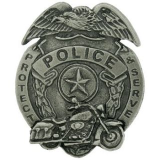 Police Badge Emblem leather jacket vest biker pin