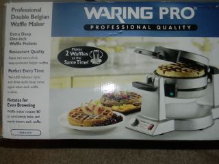  Waring Pro Professional Double Belgian Waffle Maker WMK600 New