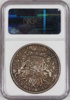 1728 Netherlands East Indies Silver Ducaton VOC NGC XF40 Very Scarce