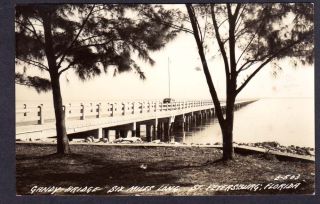 St Petersburg FL Gandy Bridge Vintage RPPC View. Make multiple