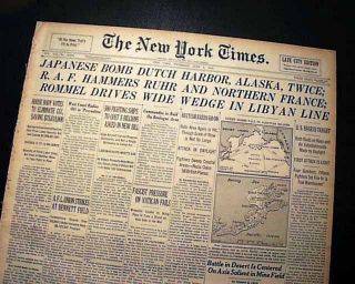 Dutch Harbor Alaska Attacks Battle of Midway Prelude World War II 1942