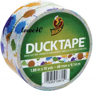 Duck Tape Brand Spatter Design Duct Tape Multi Color