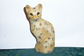  Cats Beige Flowers Hand Painted by J Dowler Great Piece of Art