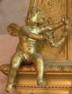  Clock Gold Gilt Bronze Signed Sicot Dujardin A Versailles
