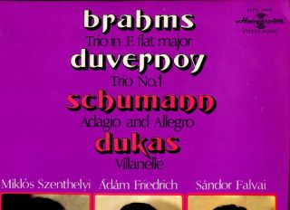 Hungaroton SLPX 11672 Brahms Horn Trio Duvernoy Szenthelyi Violin