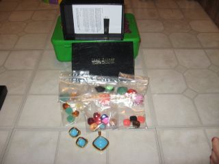 Joan Rivers Interchangable Earring and Pendant set with bags of beads
