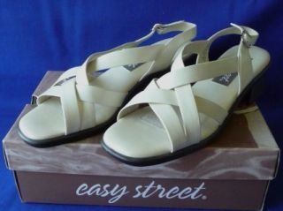 Easy Street Shoes Womens Strappy SANDALS Bone 10 N NIB