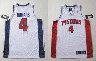 Authentic Detroit Pistons Joe Dumars White Jersey Sz 40