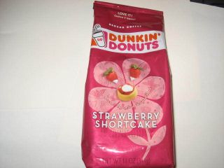 Dunkin Donuts STRAWBERRY SHORTCAKE Ground FLAVORED Coffee 11oz LIMITED