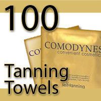 100 Comodynes Self Tanning Towelettes Sunless Tantowels
