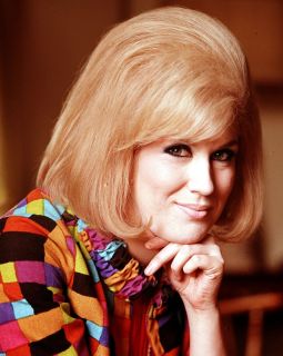 Dusty Springfield Sitting at Her Home Smiling at the Camera Photo