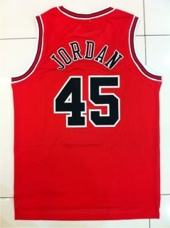 Michael Jordan Chicago Bulls 45 Swingman Red Away Jersey