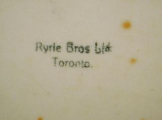 Vintage Dresden Yellow Rose Trinket Dish Ryrie Bros Toronto Early