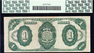  Scarce Bold Crisp VF 1891 $1 Stanton Treasury Note PCGS 25PPQ