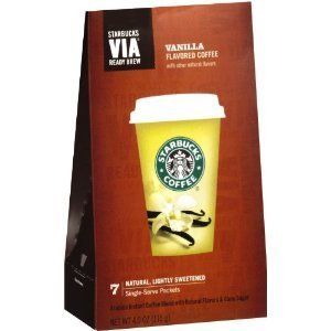 Starbucks Via Ready Brew Coffee Vanilla Flavored 4 7ct boxes FAST FREE