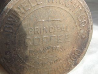 Vintage Dwinell Wright Co Principal Coffee Roasters Boston Chicago Tin