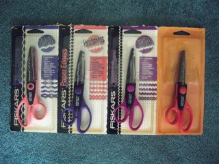 Four Pair of Paper Edgers Scissors for Scrapbooking by Fiskars