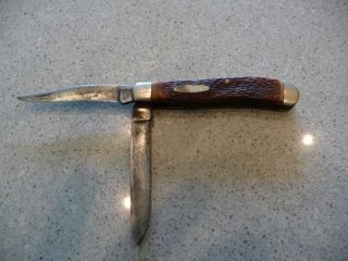 Vintage Ka Bar Kabar USA 1001 2 Blade Pocket Camp Knife