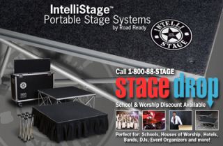  IntelliStage 6x6 Portable Drum Riser/Mobile Stage Platform Carpeted