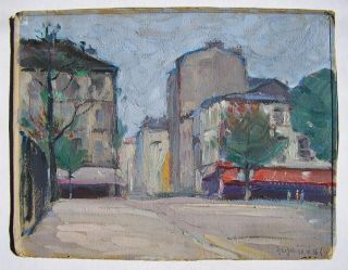 Oil Painting Swiss Edmond Henri Zeiger de Baugy Alleray Paris 1936