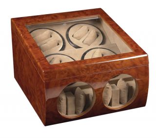 Wood 8 4 Automatic Watch Winder Case Box 