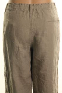 Eileen Fisher New Gray Linen Flat Front Crop Cargo Pants Petites PM