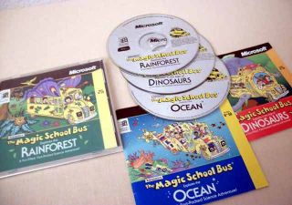 Genuine Microsoft Magic School Bus Series 3 Title CDs Dinosaurs Ocean