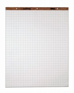  Easel Pads, 27 x34, 1 Squares, 50 Bond Sheets/Pad, 4 Pads/Carton