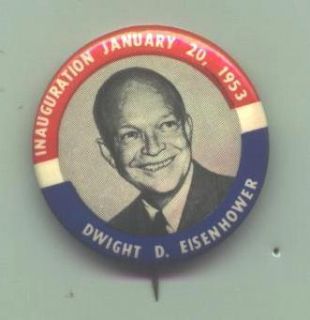 1953 Eisenhower Inauguration 2 Pin Ike President