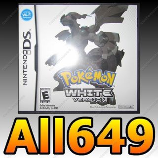 Pokemon White DS 3DS Unlocked w All 649 Shiny LV100 All Items Events