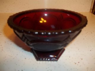 Avon Cape Cod Ruby Red Candy Dish 1987