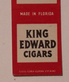 1950s Matchbook Advertising King Edward Cigars FL MB