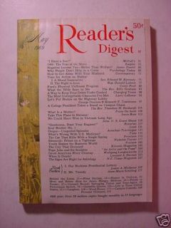 Readers Digest May 1969 Edward R Murrow James Brown