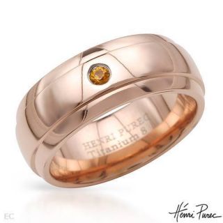 HENRI PUREC Brand New Band Ring With GenuineSapphire Crafted in