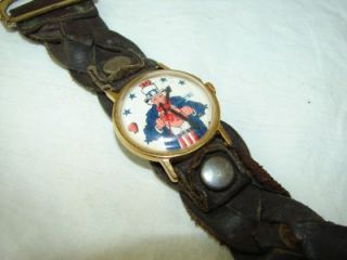 Vintage Uncle Sam Wristwatch Election Watch VOTE Working W/Date