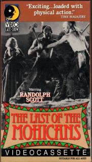 The Last of The Mohicans Randolph Scott Bruce Cabot VHS