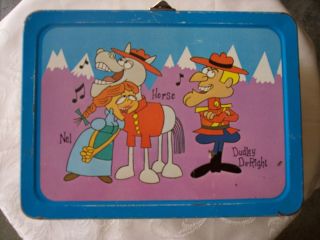 RARE VINTAGE DUDLEY DO RIGHT METAL LUNCHBOX AND THERMOS R 9 1962 BY