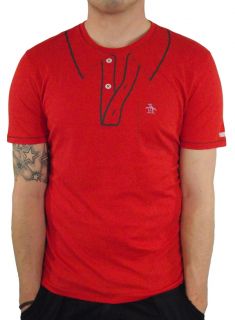 Mens ORIGINAL PENGUIN Earl T Shirt Polo Red