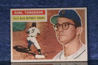 1956 Topps 147 Earl Torgeson Detroit Tigers
