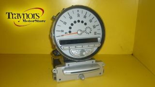 2008 BMW Mini R56 Clock Rev Speedo and CD Player OEM 6512345363401