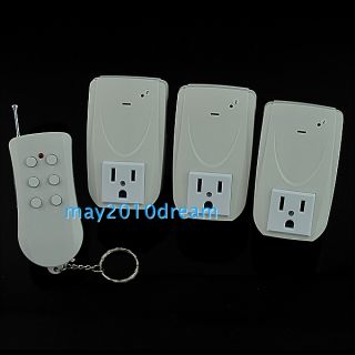  Socket Wireless Remote Control AC Electrical Power Outlet Plug Switch
