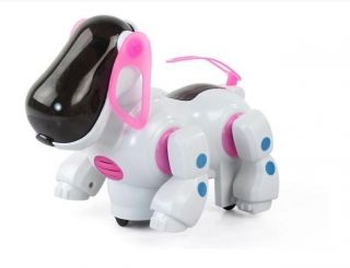   Pet Electronic Toy Music Lights Walking Dog Kids gift toys pink tail