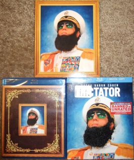  Exclusive The Dictator (Blu ray/DVD, 2012, 2 Disc Set) + Bonus
