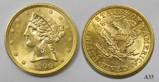 1900 $5 Five Dollar Gold Liberty Head Half Eagle Gold Coin