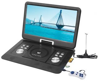 18 Portable DVD DIVX Player with TV USB Card Reader Games FM Swivel