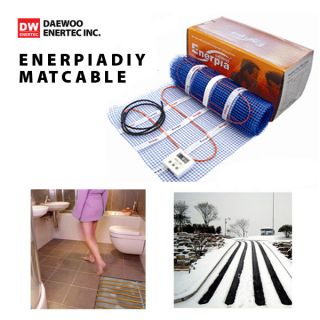 DW] UNDERFLOOR Electric HEATING Cable Mat Tile Radiant Warm with