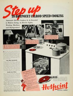  ad hotpoint electric range calrod cooking edison original advertising
