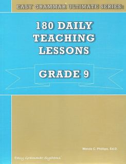 Easy Grammar Ultimate Series 180 Daily Teaching Lessons Grade 9 SC New